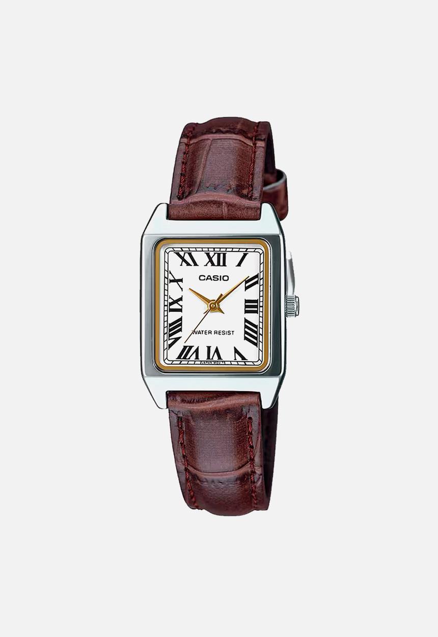 Casio - Analogue LTP-V007L-7B2UDF- silver and brown