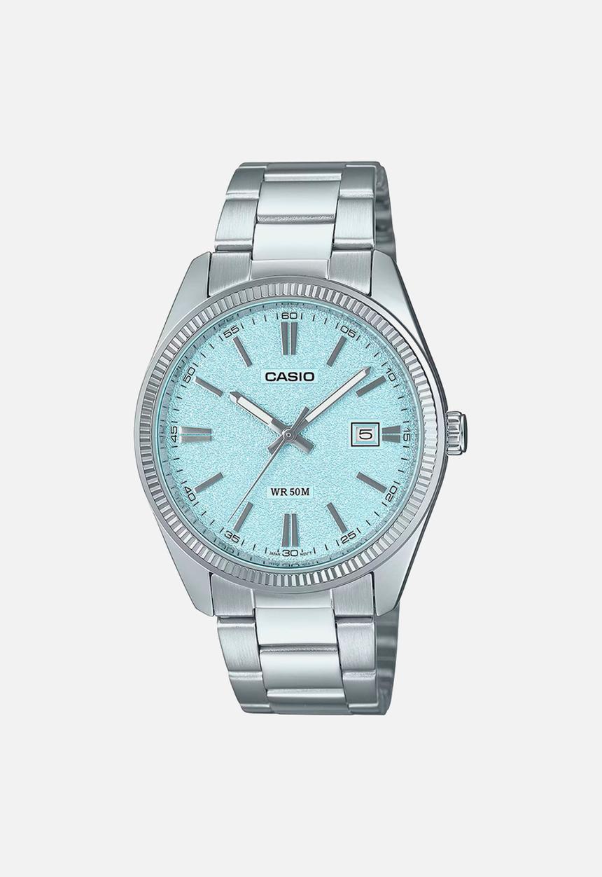 Casio - Analogue MTP-1302DA-2A2VDF- silver and blue