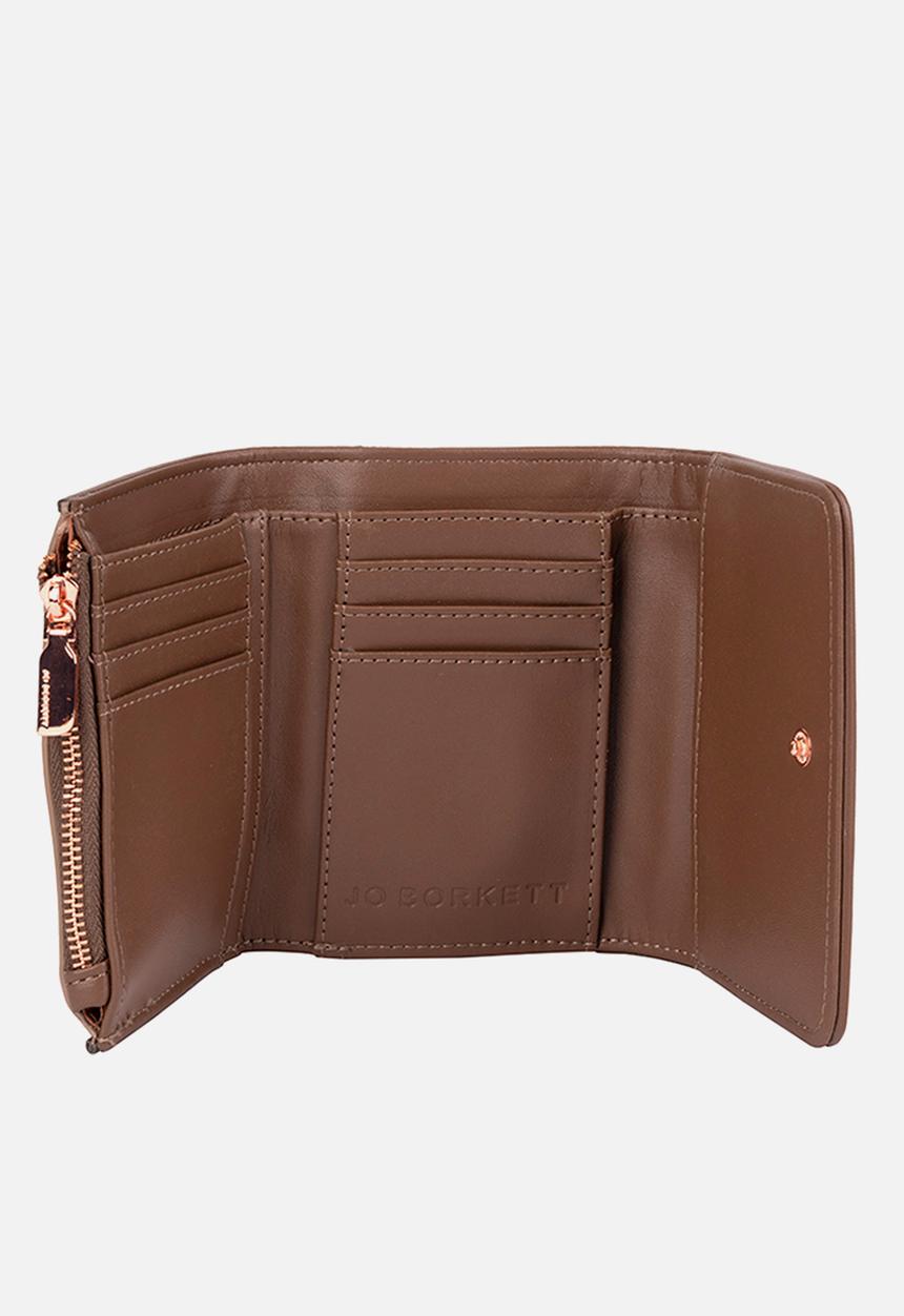 Jo Borkett - JO Borkett Blythe tri-fold pursebag-Brown