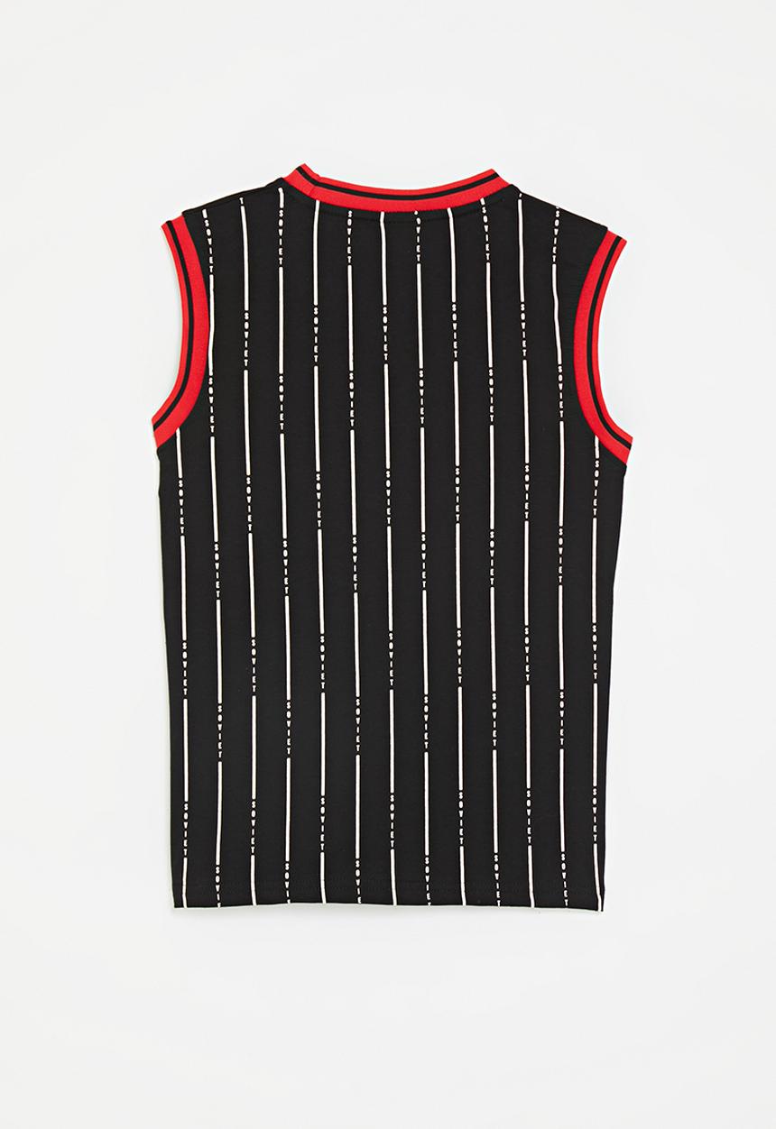 SOVIET - Boys crew neck vest - black