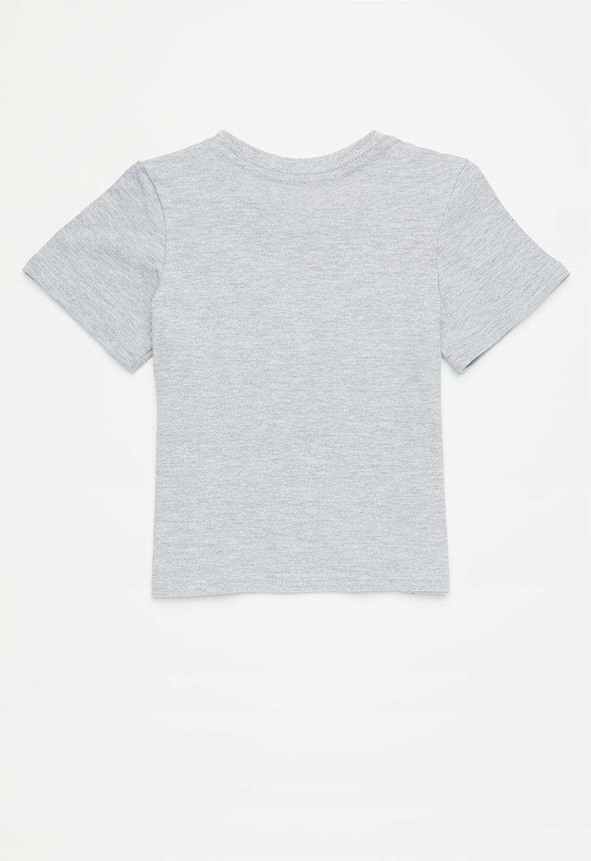 Pop Candy - 2 pack graphic print tee - grey/navy/dino