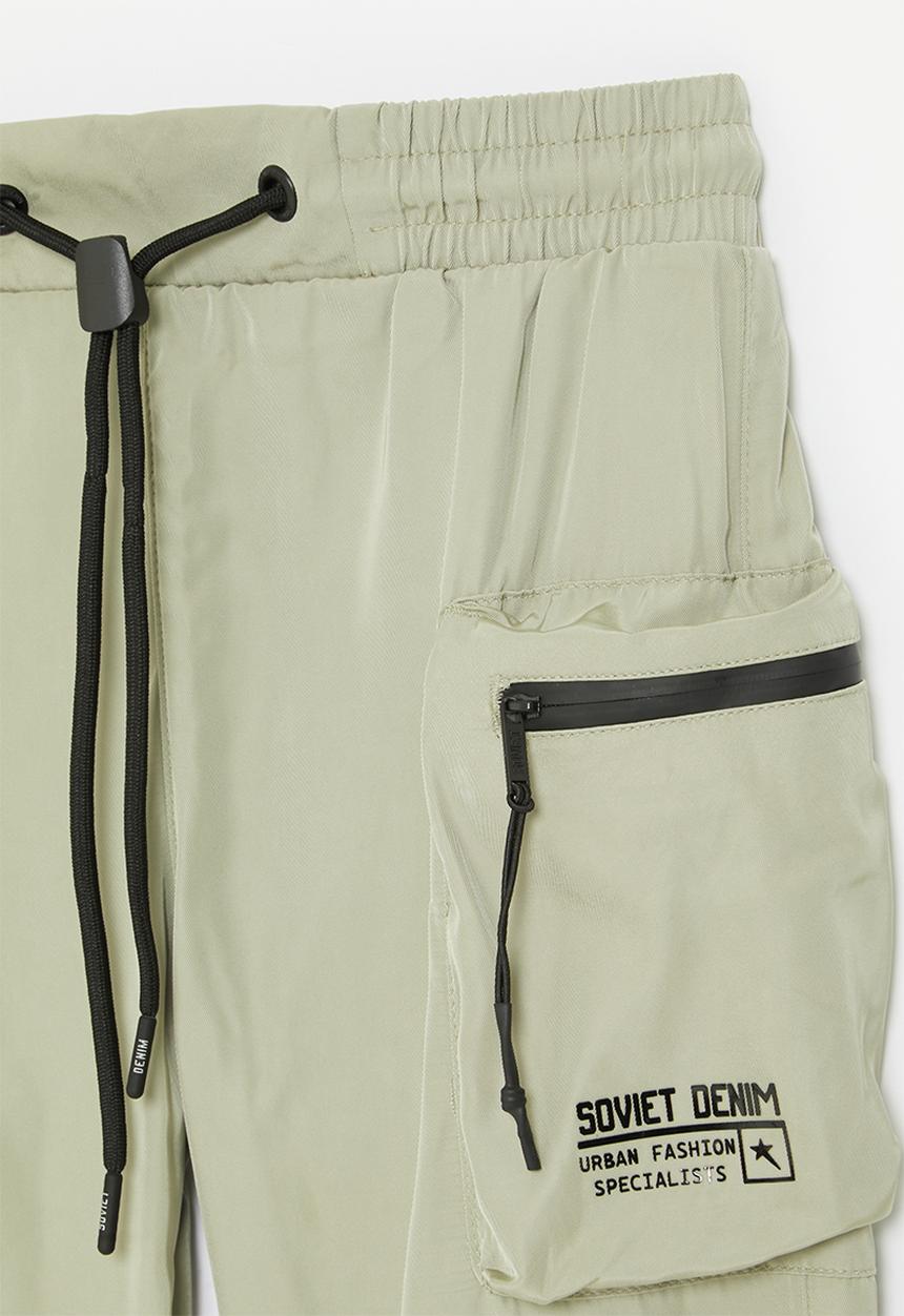 SOVIET - Boys fashion nylon short - sage