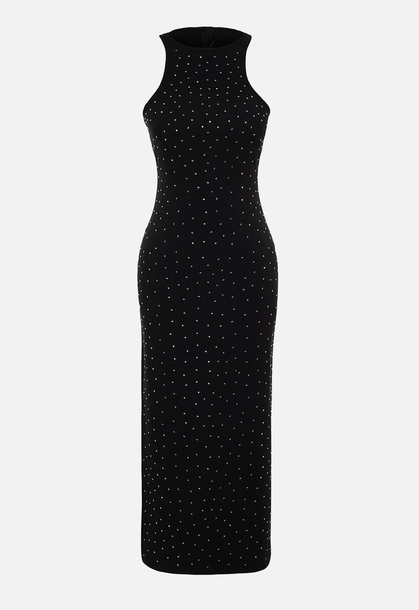 Trendyol - Embellished Fitted Evening Dress - Black