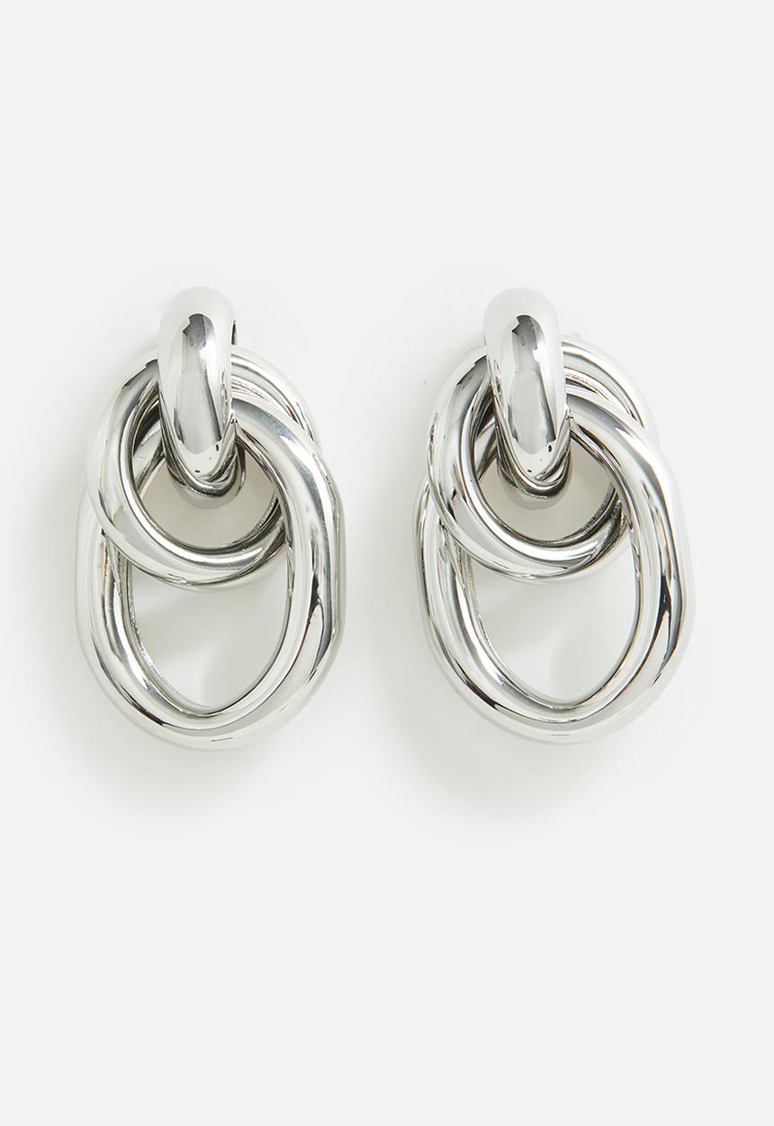 Tessa Design - Elena double hoop earrings - silver