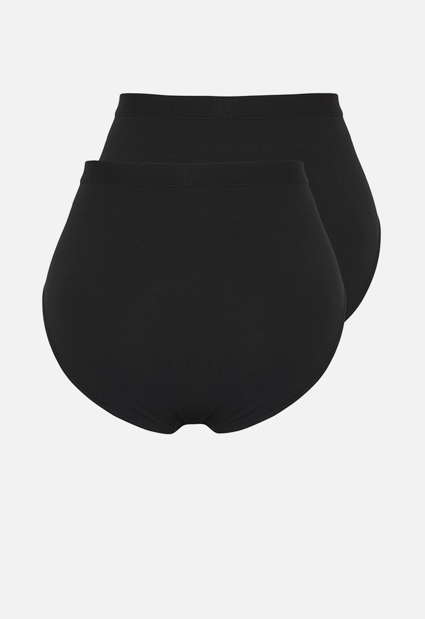 Trendyol - 2 pack high waist shapewear plus size panties - black-skin