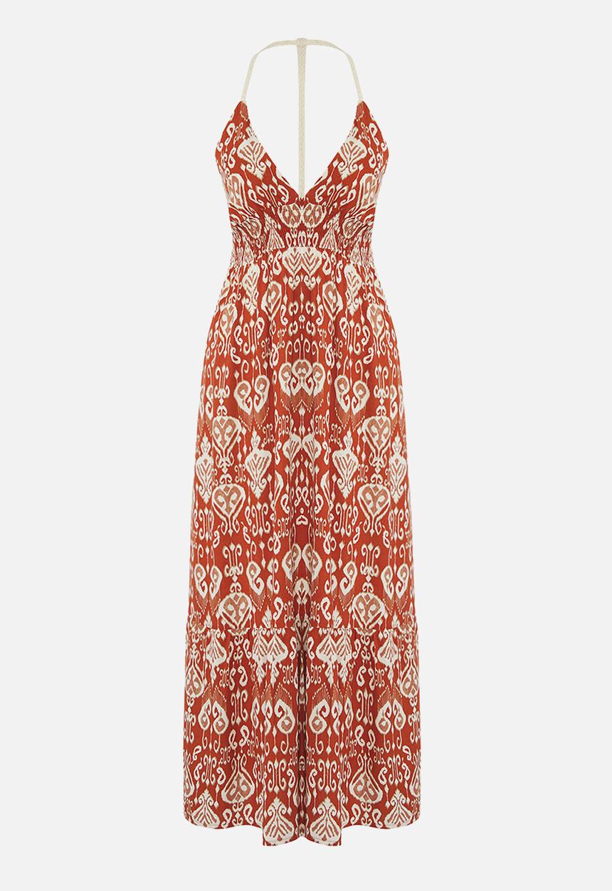 Trendyol - Patterned Maxi Woven Beach Dress - Multi