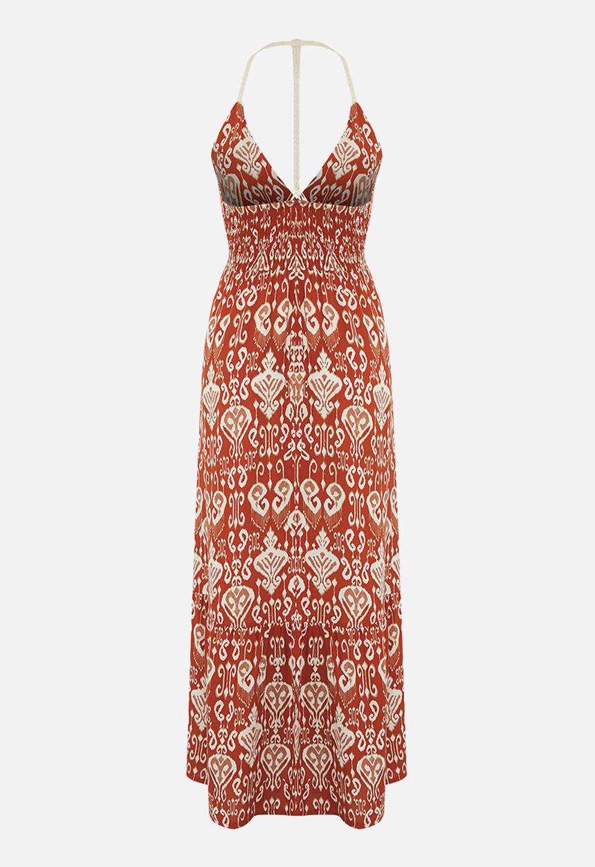Trendyol - Patterned Maxi Woven Beach Dress - Multi