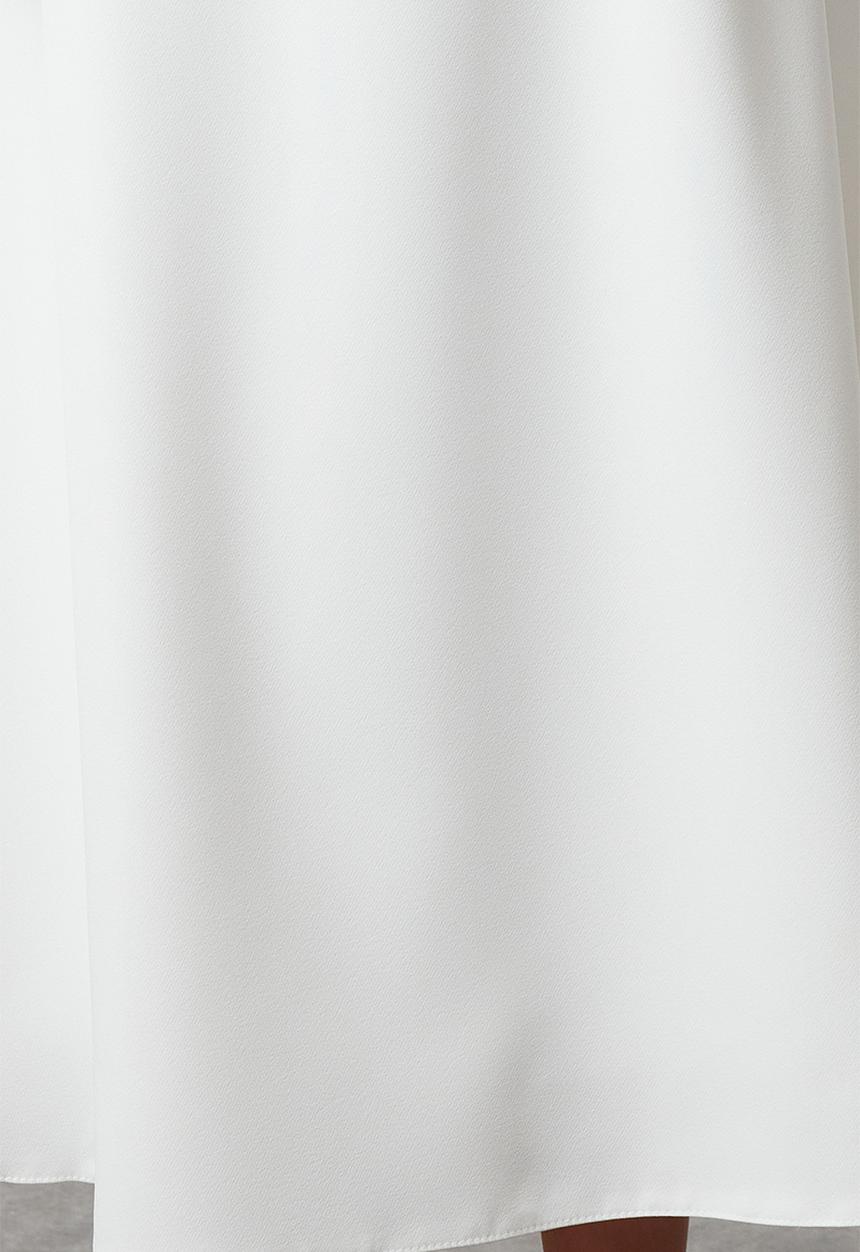Trendyol - A-Cut Woven Wedding/Marriage Elegant Evening Dress - White