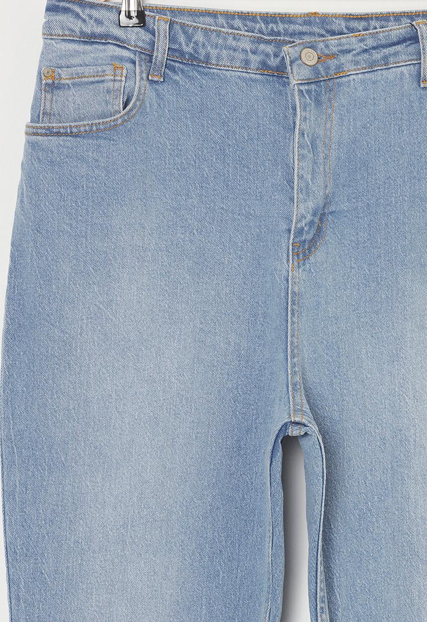 Trendyol - High waist comfort mom fit plus size jeans - light blue