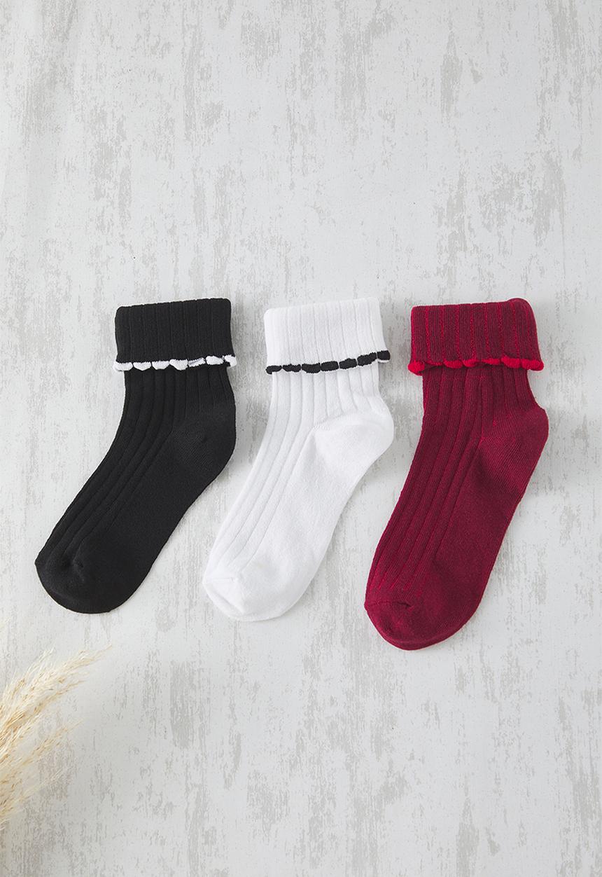 Trendyol - 3 Pack jacquard knitted socks - multi