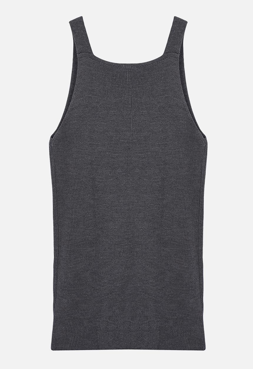 Trendyol - Gilet midi length knit dress - anthracite