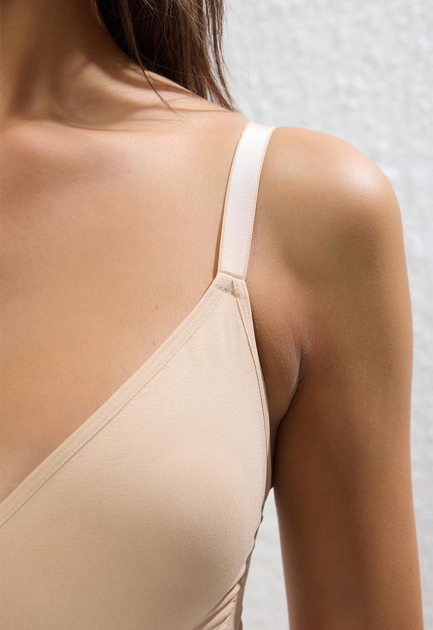 Trendyol - Seamless gatherer/shaper snap knitted bodysuit - brown