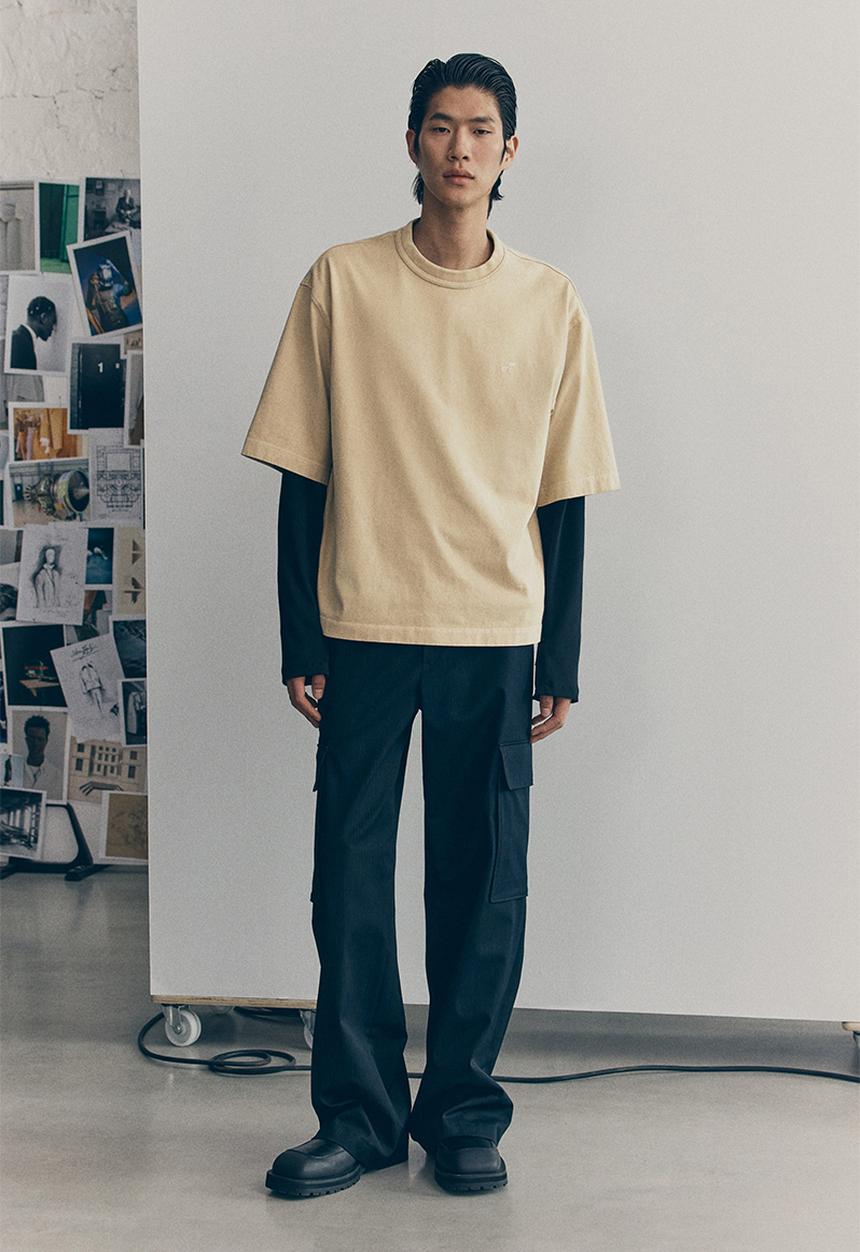 H&M - H&M Atelier: Boxy-style cotton t-shirt - beige