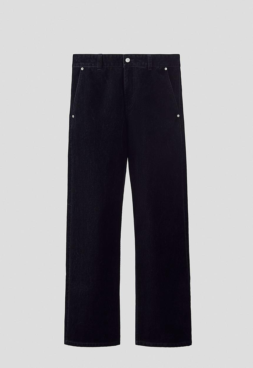 H&M - H&M Atelier: Cotton twill trousers - black