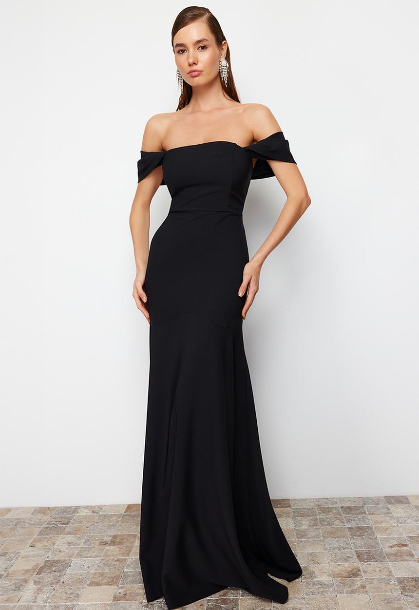 Trendyol - Woven Elegant Evening Dress - Black