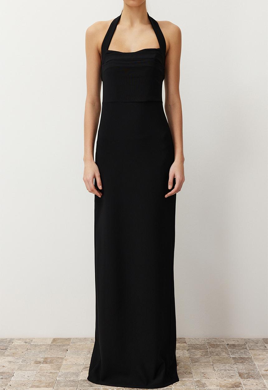 Trendyol - A-Line Maxi Dress - Black