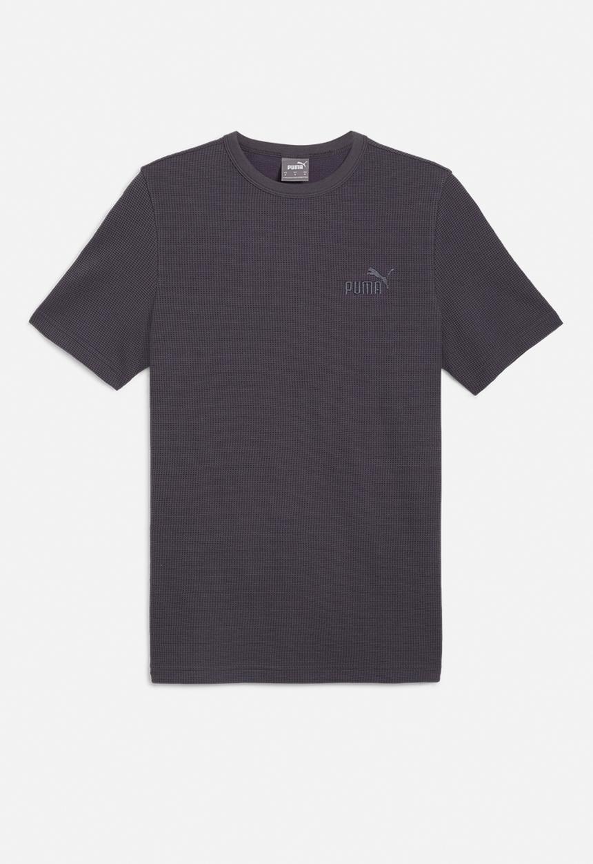 PUMA - ESS ELEVATED Waffle Tee M Galactic Gray