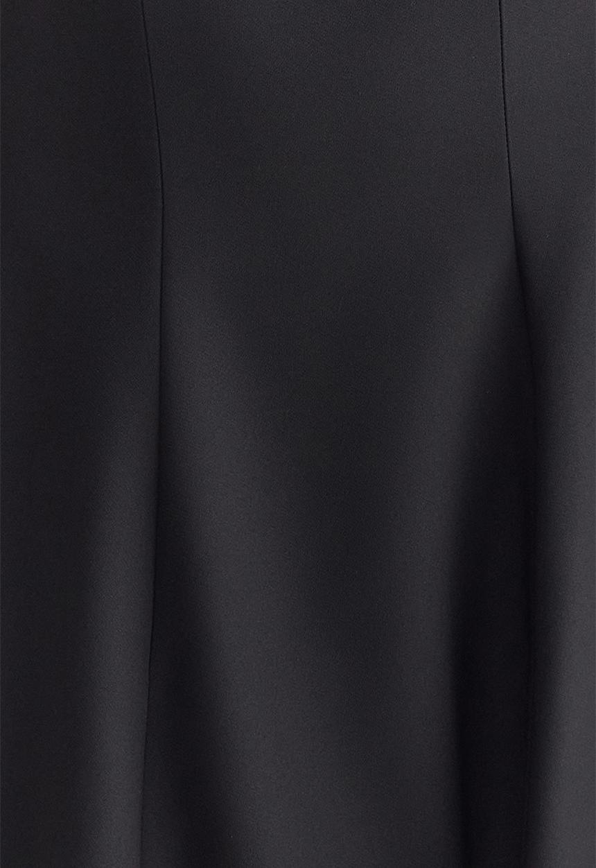 Trendyol - A-line strapless woven short elegant evening prom dress - black