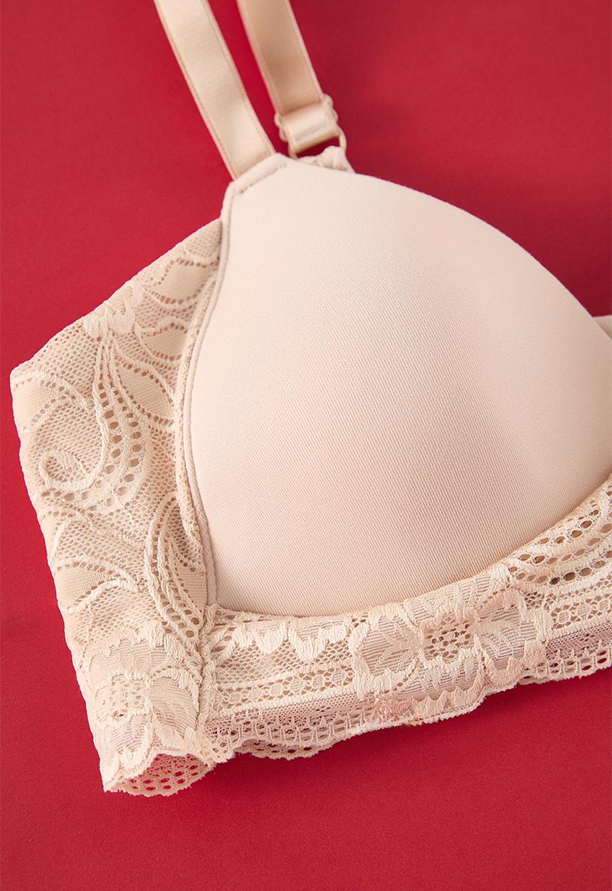 Trendyol - Soft comfortable flexible lace back plus size bra - skin