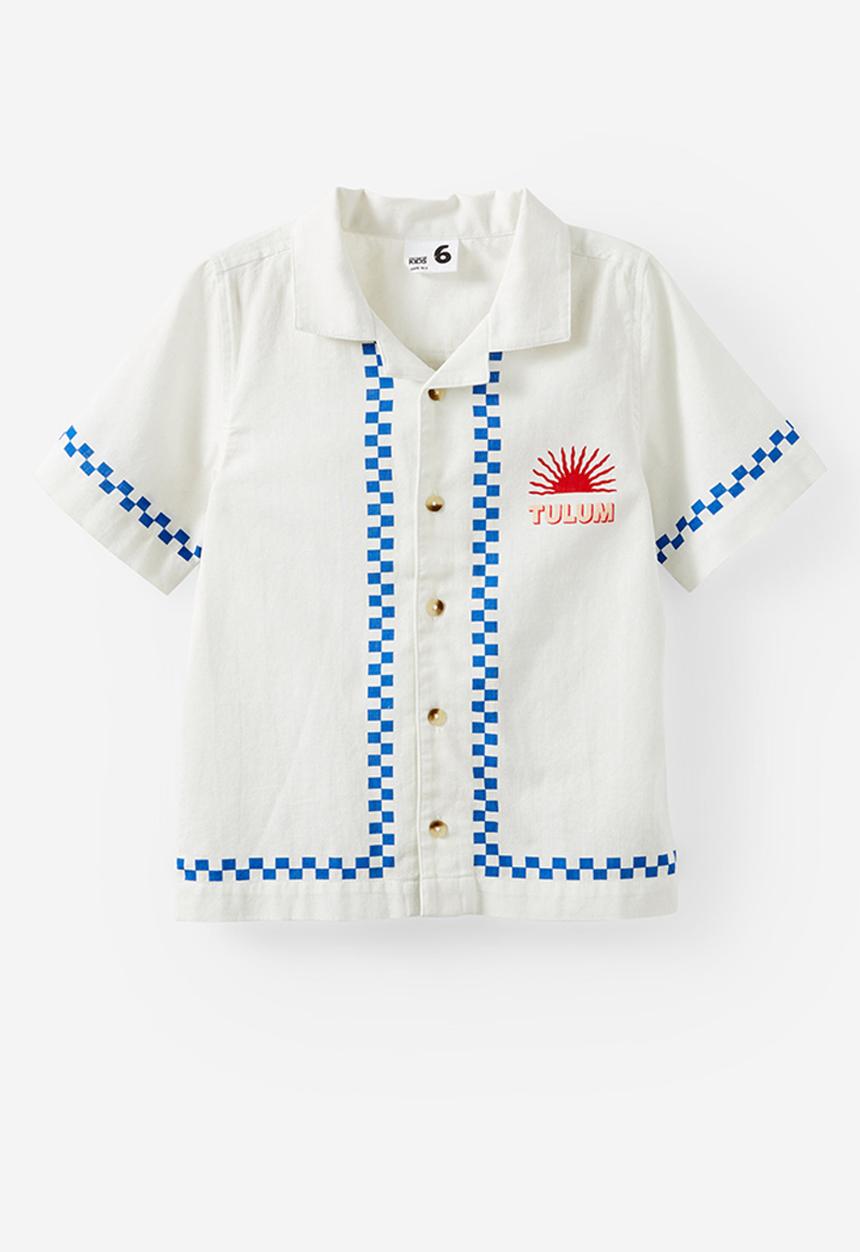Cotton On - Cabana short sleeve shirt - vanilla/resort