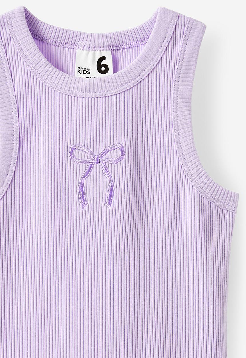 Cotton On - Eleanor tank - vintage lilac/bow