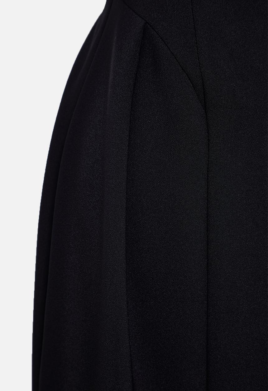 Trendyol - A-line v-neck woven elegant evening prom dress - black