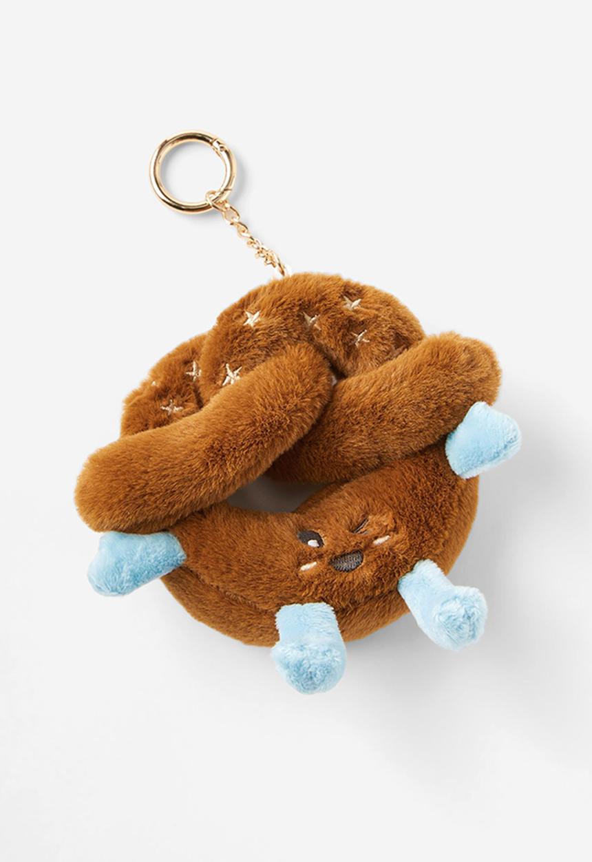 Cotton On - Brooklyn bag charm - chestnut/pretzel