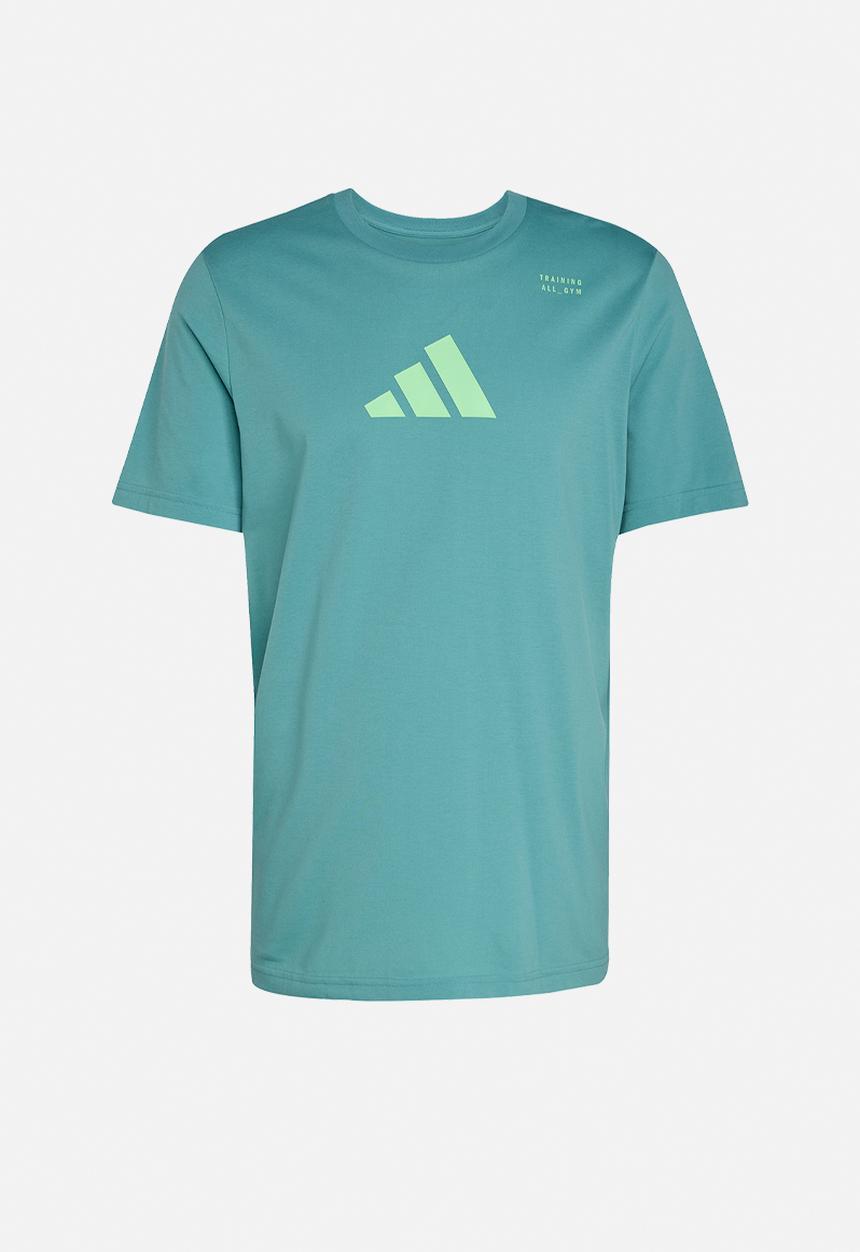 adidas Performance - CLIMACOOL Category Training Graphic Tee - Preloved teal