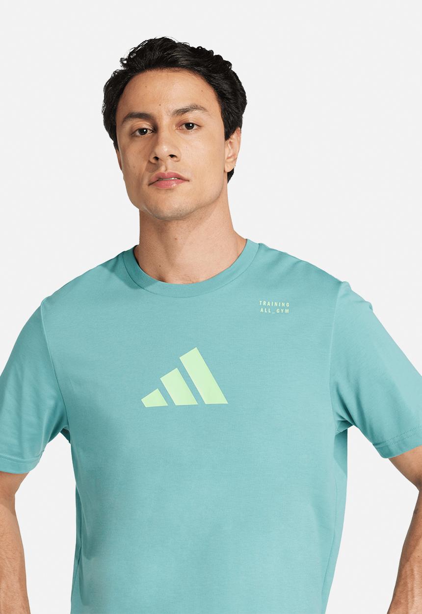 adidas Performance - CLIMACOOL Category Training Graphic Tee - Preloved teal