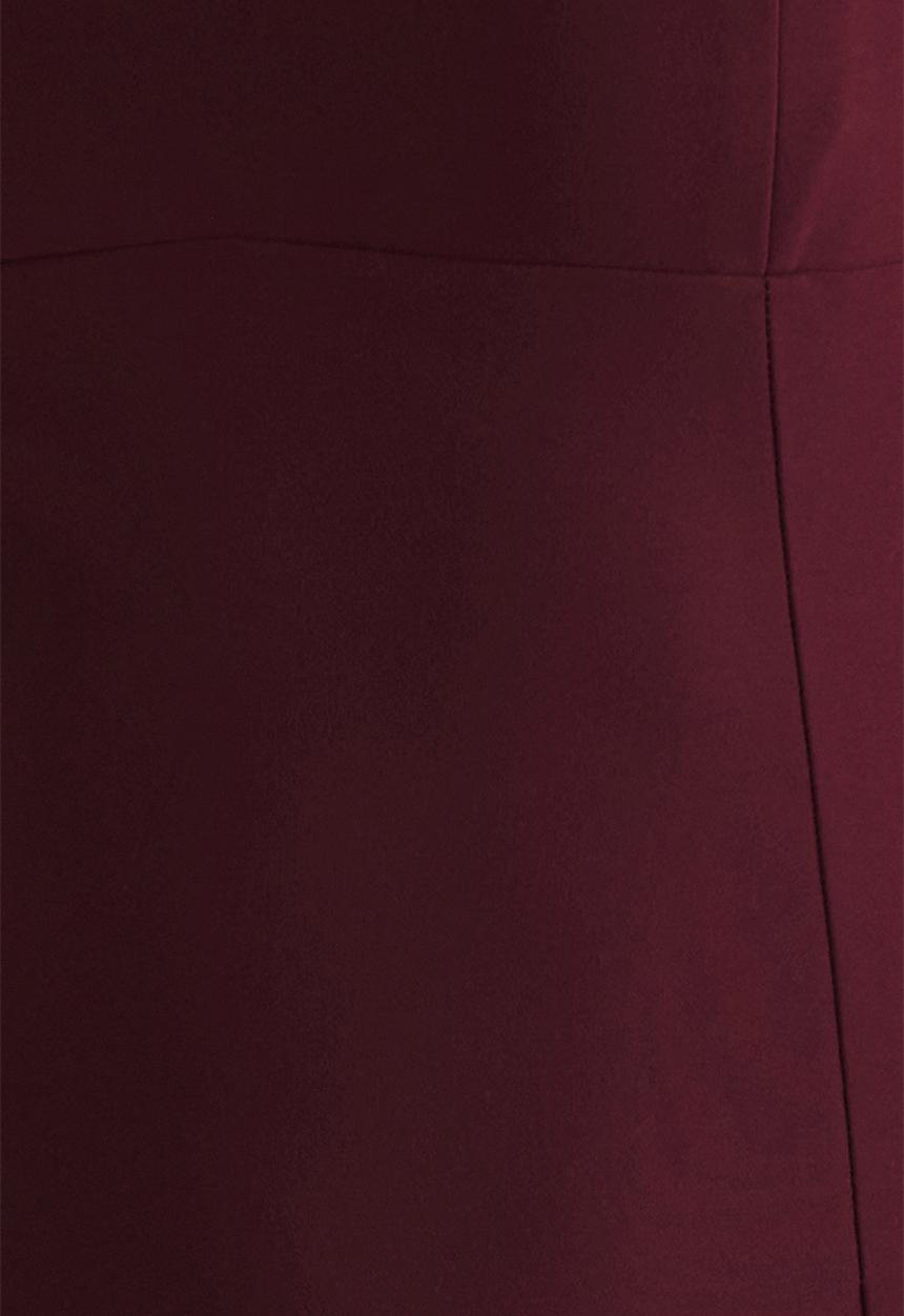 Trendyol - Bodycon woven midi chic evening dress - burgundy