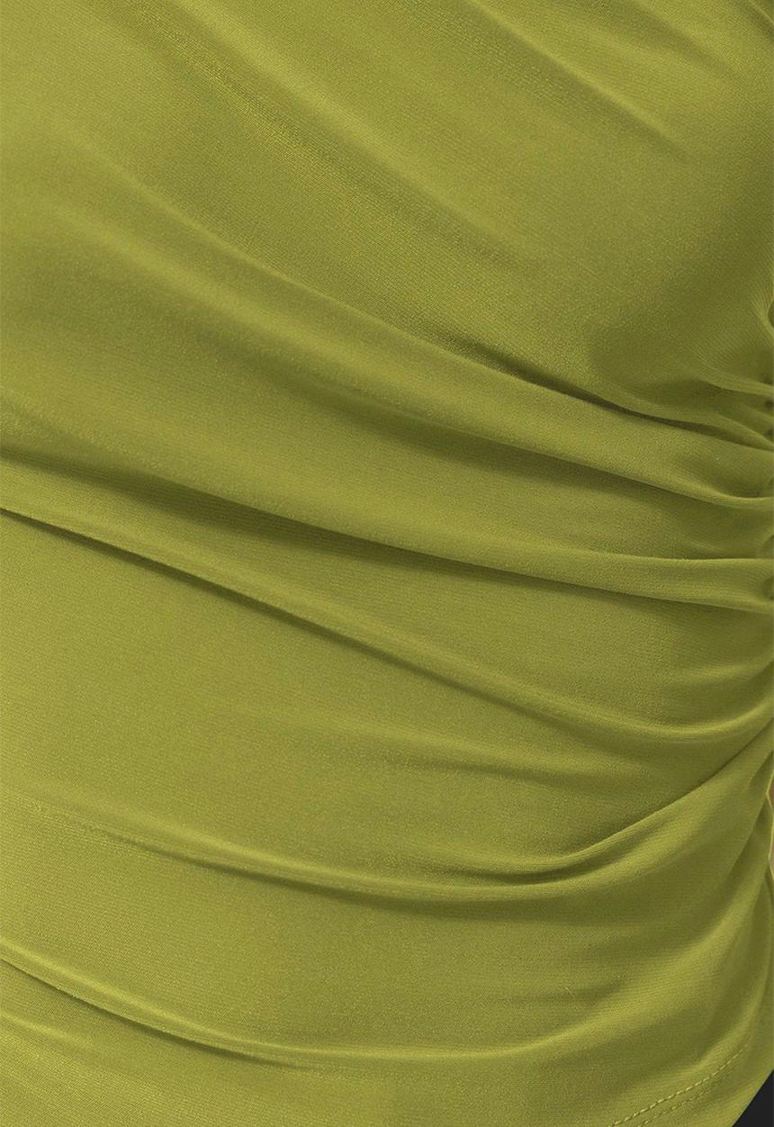 Trendyol - Gathered body-smoothing flexible knitted top -green