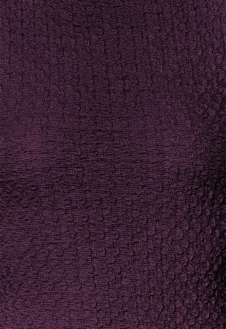 Trendyol - Textured fabric fitted moon sleeve midi pencil dress - plum