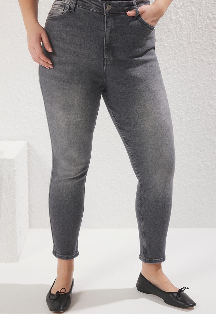 Trendyol - High waist stretch skinny jeans - grey