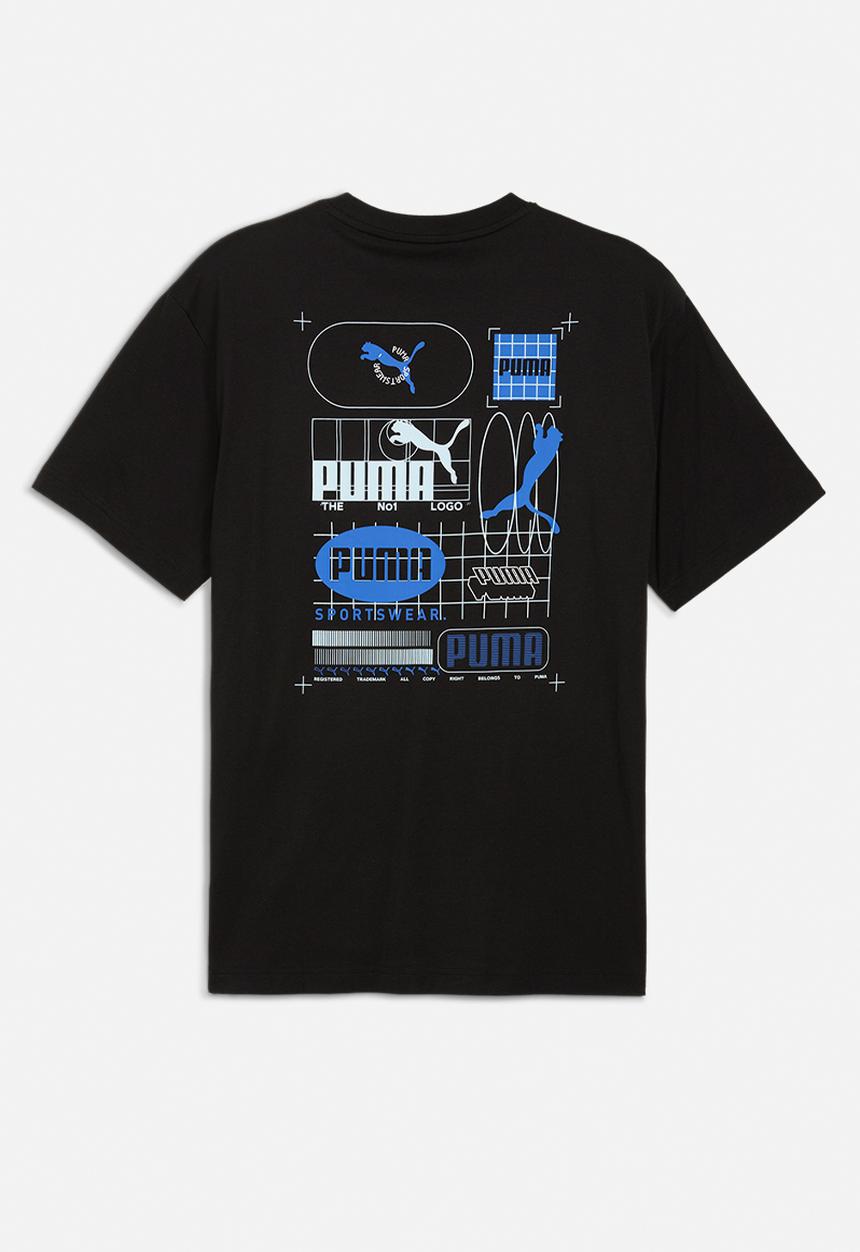 PUMA - GRAPHIC Grid Tee M PUMA Black