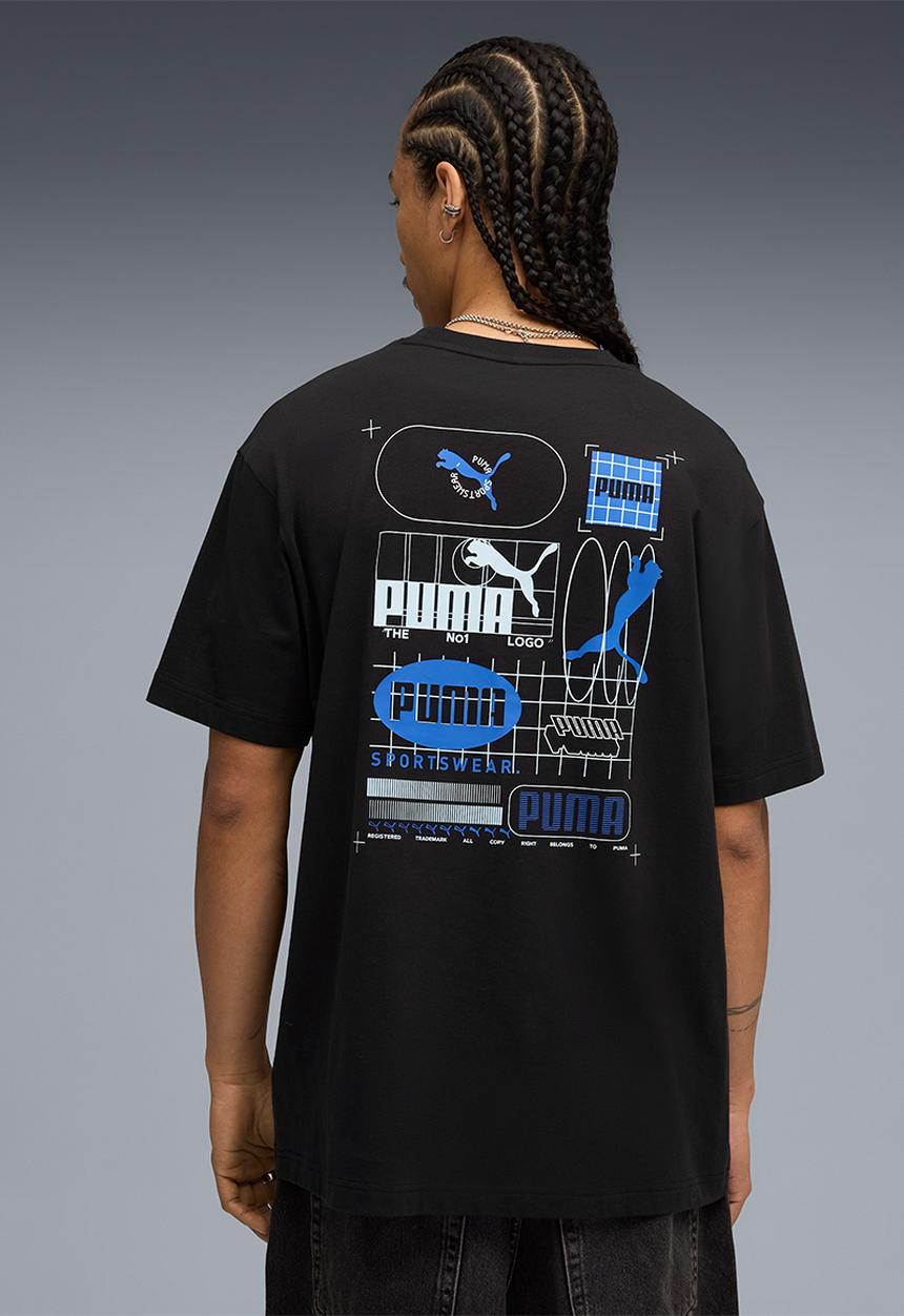 PUMA - GRAPHIC Grid Tee M PUMA Black