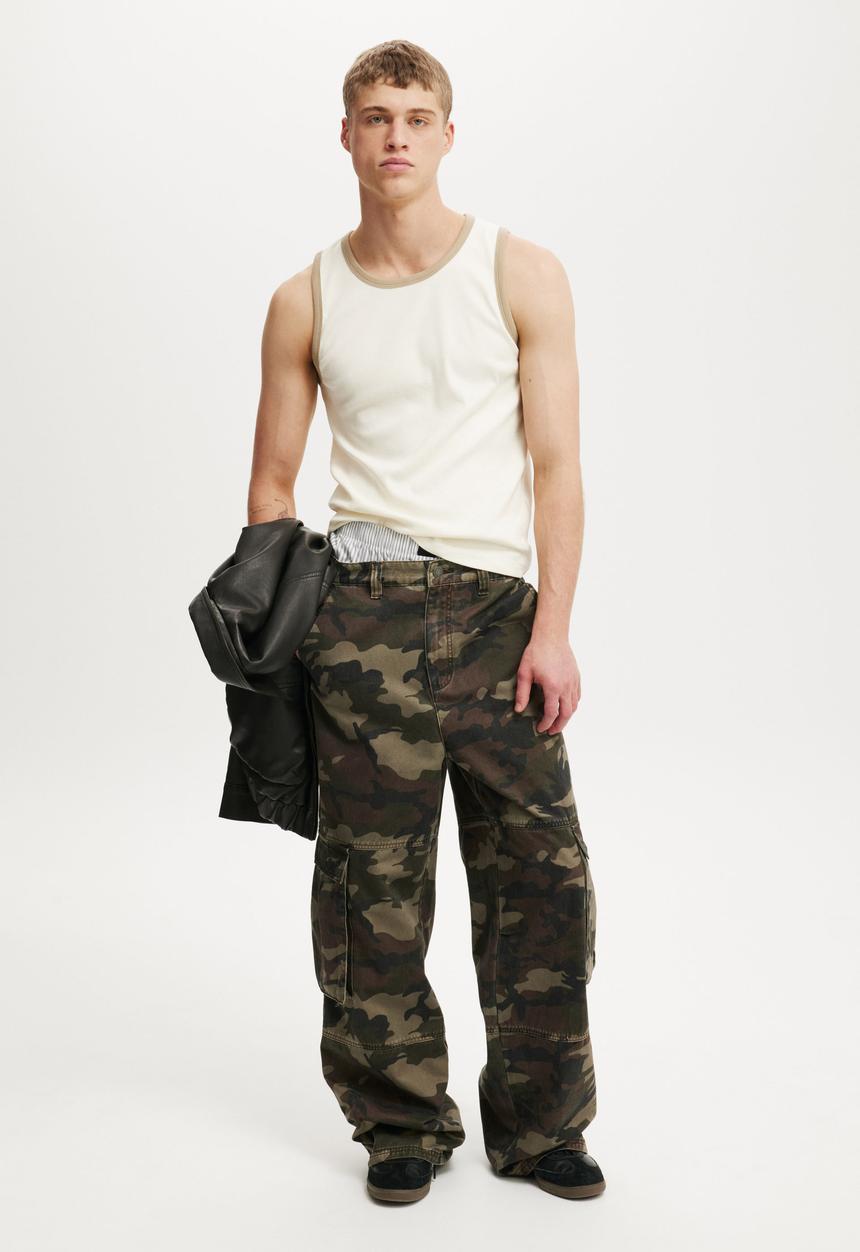 Cotton On - Rib Tank - Creampuff/Gravel Stone