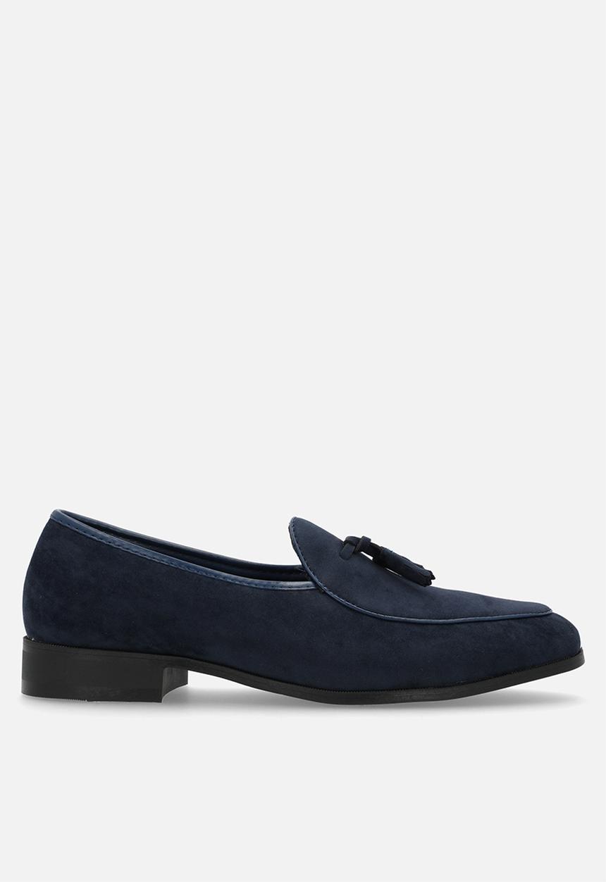 PC - Tassel veleve smoking slipper  - navy