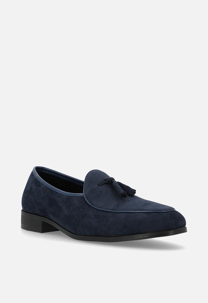 PC - Tassel veleve smoking slipper  - navy