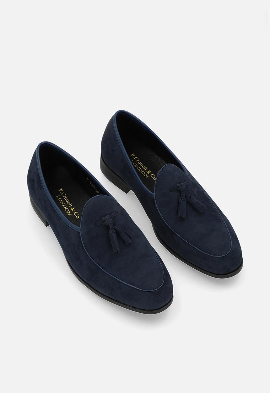 PC - Tassel veleve smoking slipper  - navy
