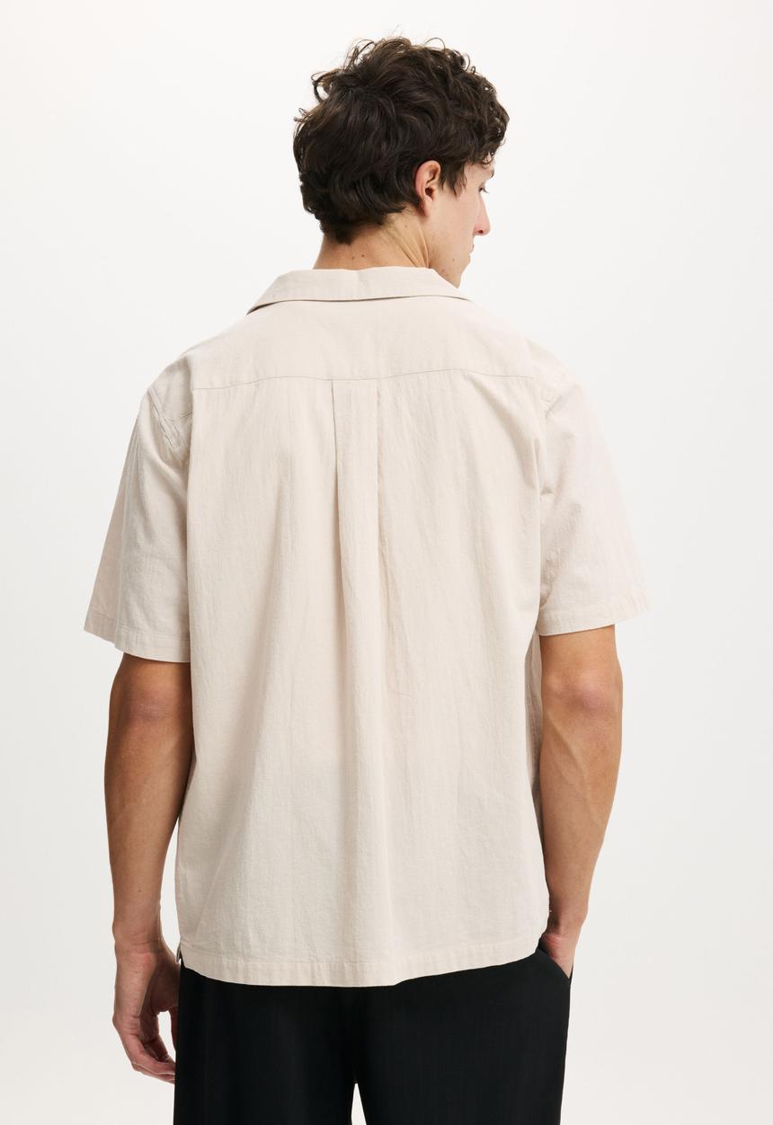 Cotton On - Riviera Short Sleeve Shirt - Taupe