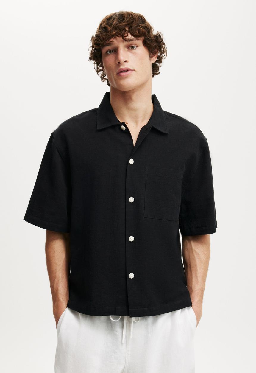 Cotton On - Ventura Short Sleeve Shirt - Black