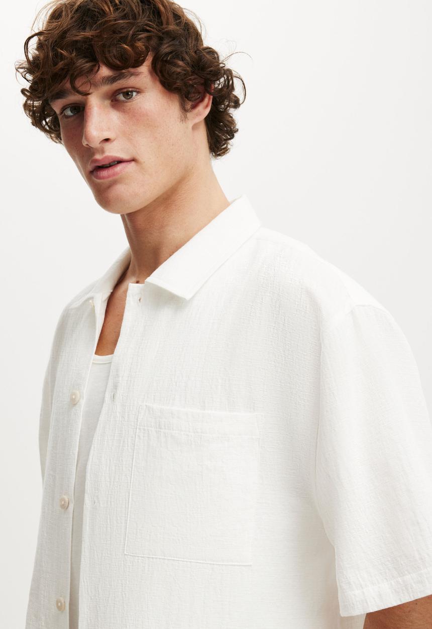 Cotton On - Ventura Short Sleeve Shirt - White