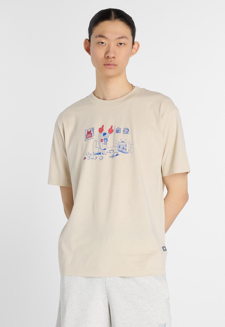 New Balance  - New Balance Newbie Fan Tee - Brown