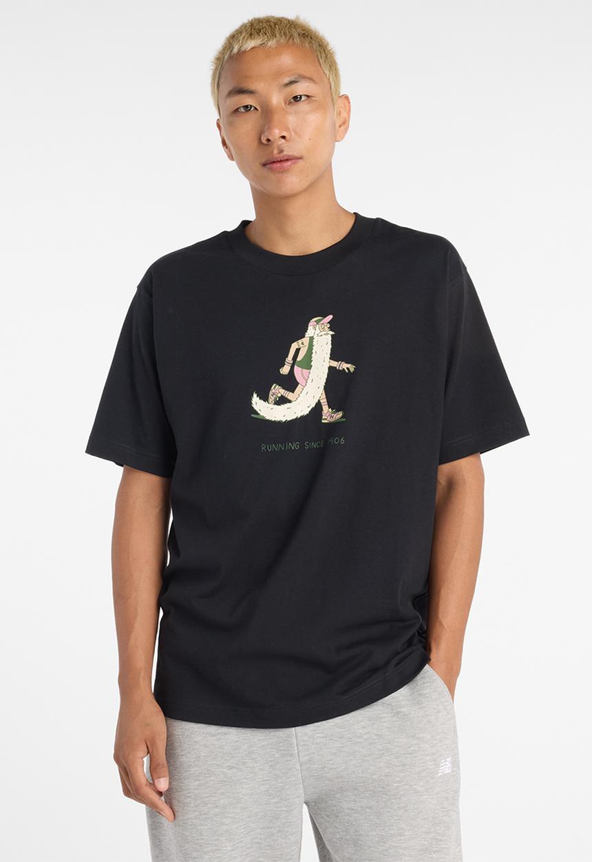 New Balance  - New Balance Bearded Runner Tee - Black
