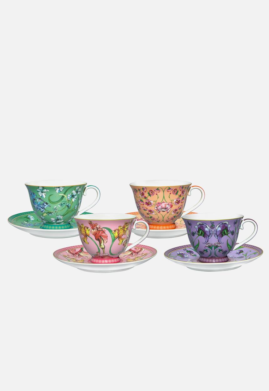 Maxwell & Williams - Mw mystique tall cup and sauc set 4 ass 230ml gb - multi