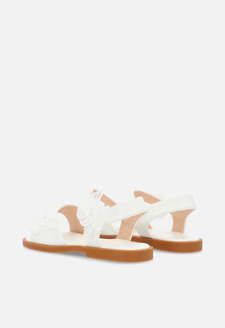 Pop Candy - Butterfly applique sandals - white