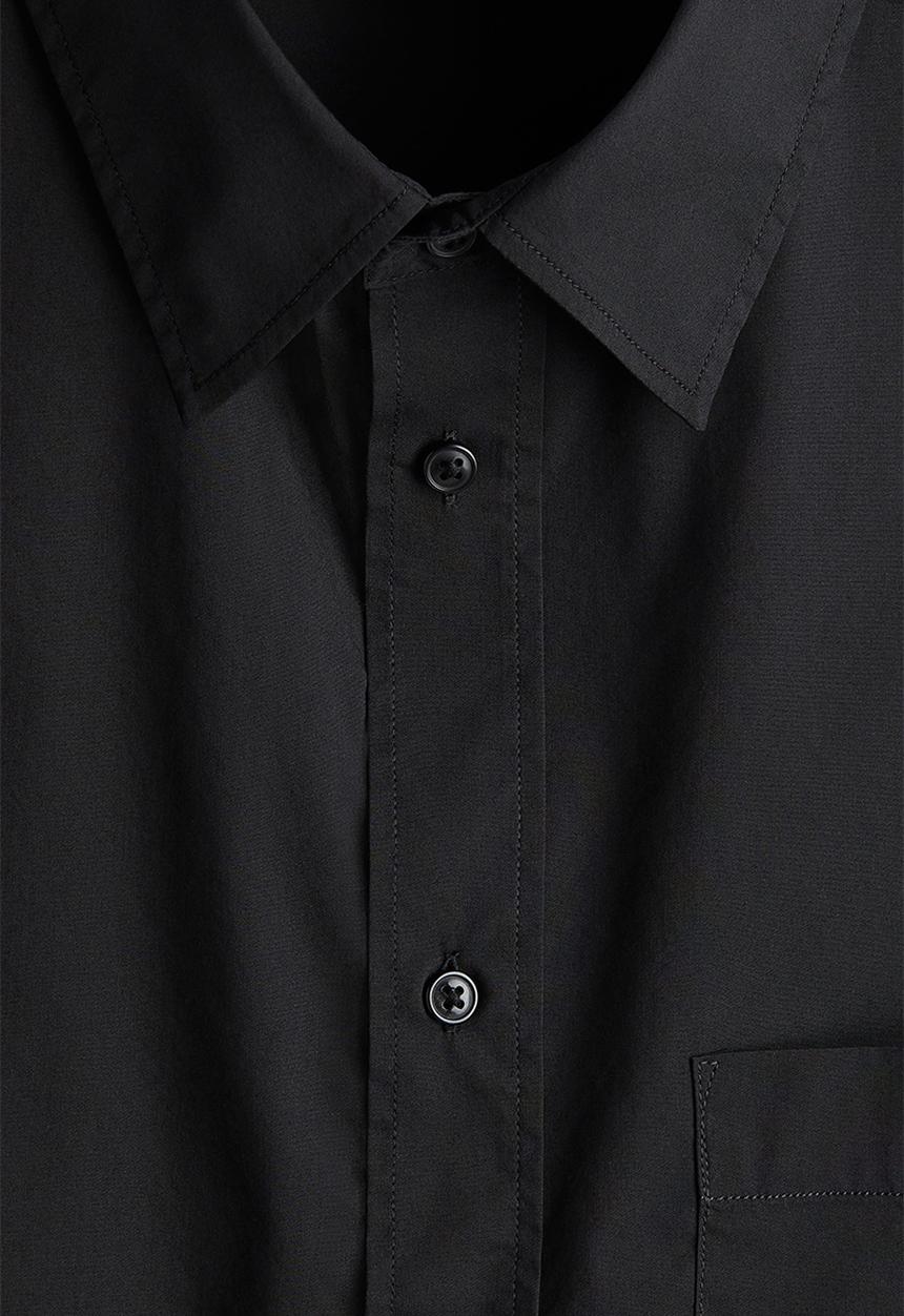 H&M - Oversized fit short-sleeved shirt - black
