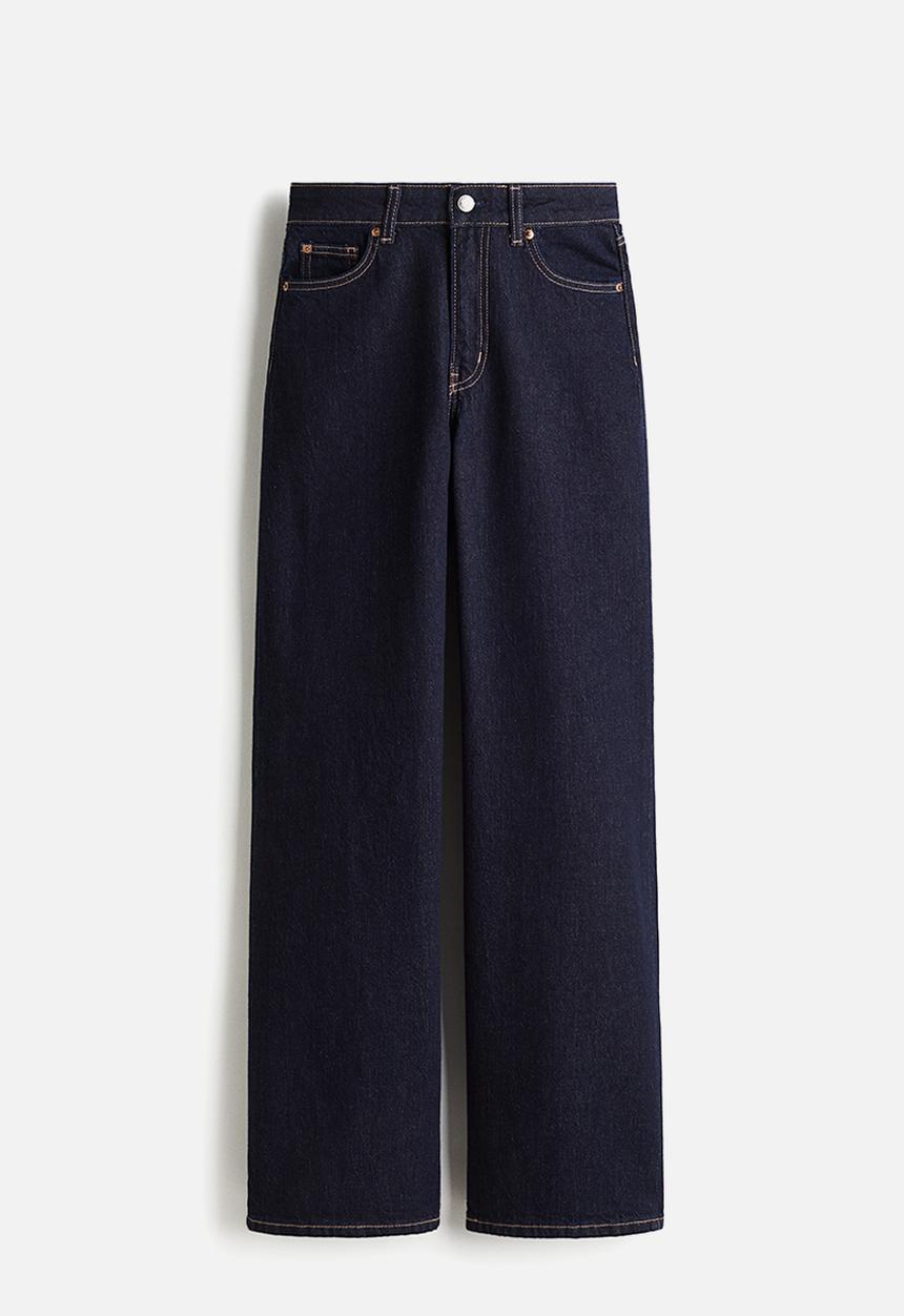 H&M - Wide high jeans - dark denim blue