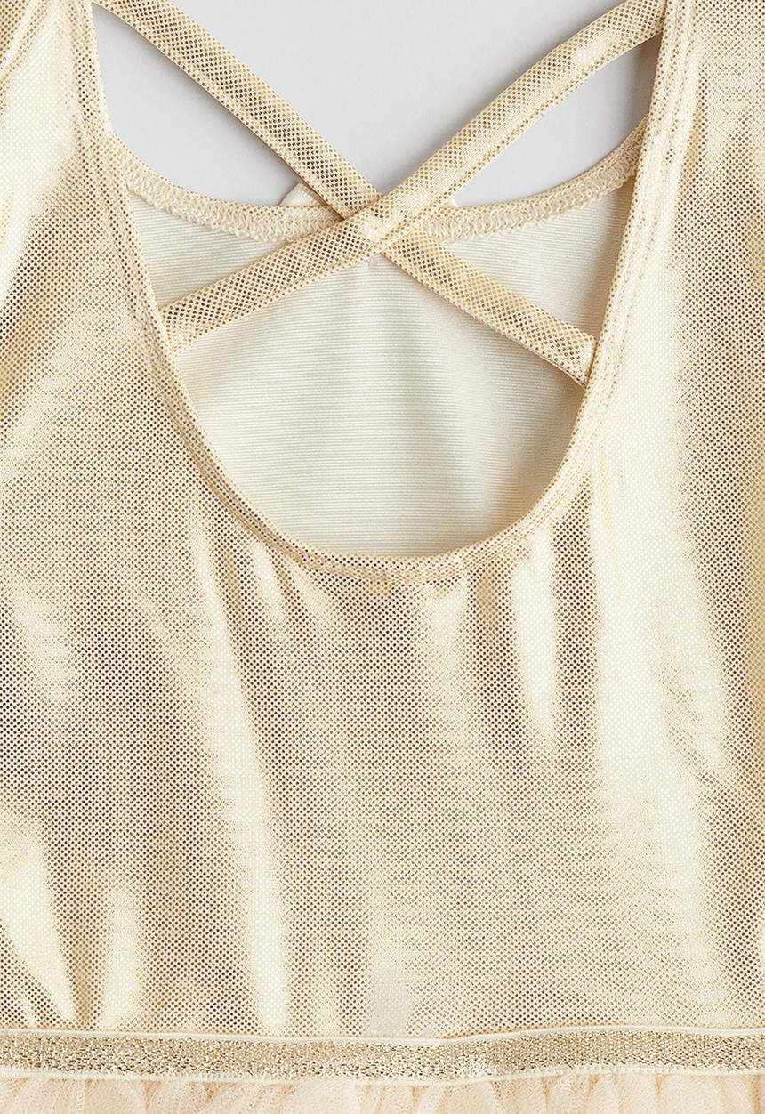 H&M - Dance leotard with tulle skirt - gold coloured