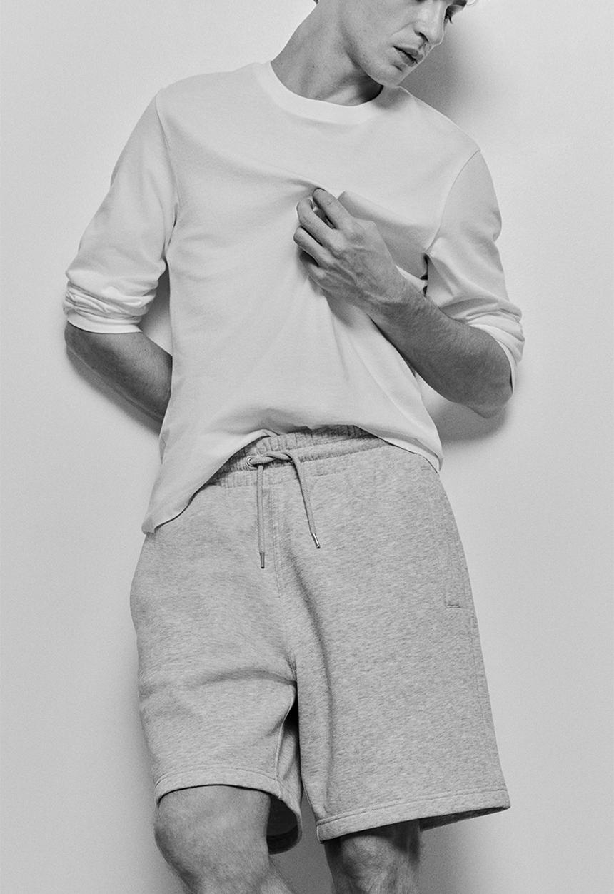 H&M - Regular fit sweatshorts - light grey marl 
